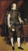 Diego Velazquez Portrait of Philip IV of Spain in Brwon and Silver painting